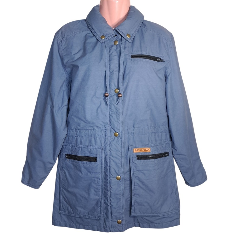 Vintage Bainbridge Isle by Pacific Trail Women's Parka Jacket Blue 8 Made In USA
